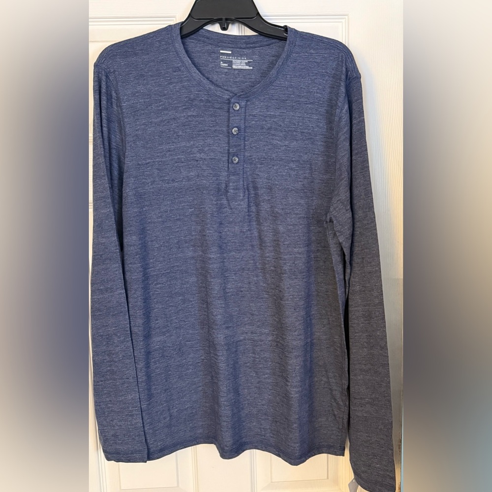 Nordstrom Rack Men's Blue Henley Shirt